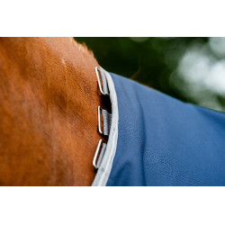 Capa Horseware Amigo 1200D Turnout 250g Marinho / cinza titânio / prata Azul-marinho