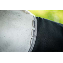Capa Horseware Amigo 1200D Turnout 250g Preto / cinza titânio / prata
