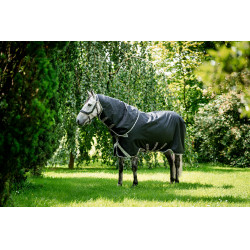 Capa Horseware Amigo 1200D Turnout Plus 50g Preto / cinza titânio / prata Capa Horseware Amigo 1200D Turnout Plus 50g Preto / cinza titânio / prata