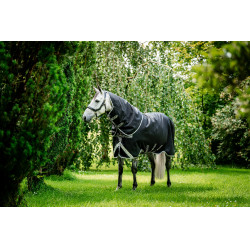 Capa Horseware Amigo 1200D Turnout Plus 50g Preto / cinza titânio / prata Capa Horseware Amigo 1200D Turnout Plus 50g Preto / cinza titânio / prata