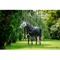 Capa Horseware Amigo 1200D Turnout Plus 50g Preto / cinza titânio / prata Capa Horseware Amigo 1200D Turnout Plus 50g Preto / cinza titânio / prata