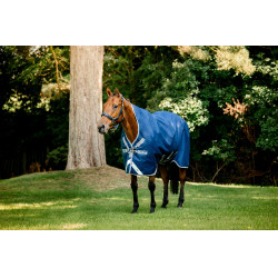 Cobertura Horseware Amigo 1200D Wug Turnout 150g Marinho / cinza titânio / prata Azul-marinho