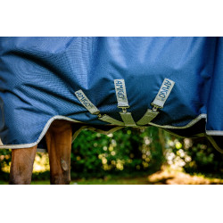 Cobertura Horseware Amigo 1200D Wug Turnout 150g Marinho / cinza titânio / prata Azul-marinho