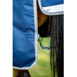 Cobertura Horseware Amigo 1200D Wug Turnout 150g Marinho / cinza titânio / prata Azul-marinho