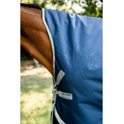 Cobertura Horseware Amigo 1200D Wug Turnout 150g Marinho / cinza titânio / prata Azul-marinho