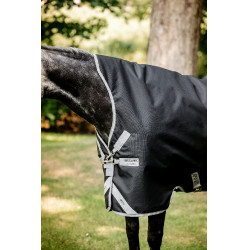 Cobertura Horseware Amigo 1200D Wug Turnout 150g Preto / cinza titânio / prata