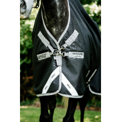 Cobertura Horseware Amigo 1200D Wug Turnout 150g Preto / cinza titânio / prata