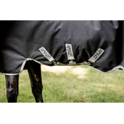 Cobertura Horseware Amigo 1200D Wug Turnout 150g Preto / cinza titânio / prata