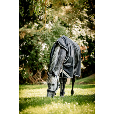 Cobertura Horseware Amigo 1200D Wug Turnout 150g Preto / cinza titânio / prata