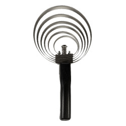 Raspadeira metálica HKM 6 anéis Preto