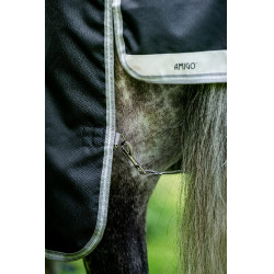 Cobertura Horseware Amigo 1200D XL Turnout 150g Preto / cinza titânio / prata