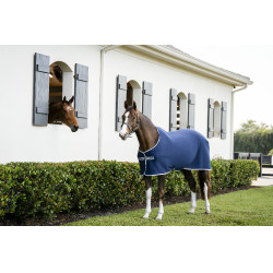 Capa Horseware Amigo Jersey Poney Cooler Marinho / cinza titânio / prata Azul-marinho