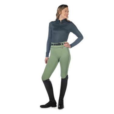 Legging HKM Juna fundo 1/1 em silicone Jade Legging HKM Juna fundo 1/1 em silicone Jade