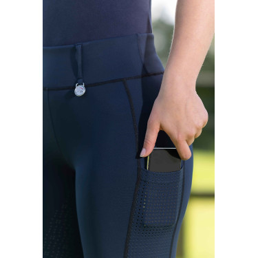 Legging HKM Juna fundo 1/1 em silicone Azul escuro