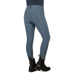 Legging HKM Pony Dream II com reforço completo em silicone Azul cinzento