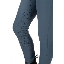 Legging HKM Pony Dream II com reforço completo em silicone Azul cinzento