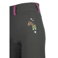 Legging HKM Pony Dream II com reforço completo em silicone Cinza verde Legging HKM Pony Dream II com reforço completo em silicone Cinza verde