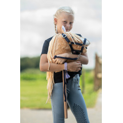 Caveção e guia HKM Hobby Horsing Basic Azul escuro Caveção e guia HKM Hobby Horsing Basic Azul escuro