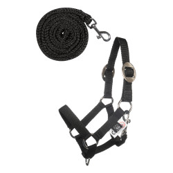 Caveção e guia HKM Hobby Horsing Basic Preto