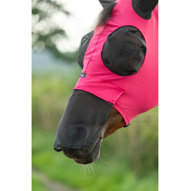 Máscara anti-moscas HKM Elastic proteção do nariz Magenta Rosa