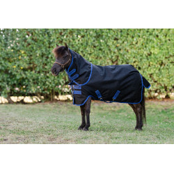 Cobertura Horseware Amigo Ripstop 900D Plus Petite Turnout 200g Preto / azul clássico