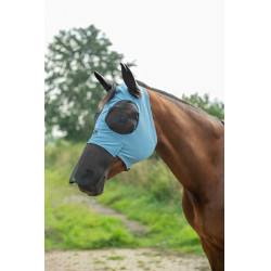 Máscara anti-moscas HKM Elastic proteção do nariz Azul cinzento Máscara anti-moscas HKM Elastic proteção do nariz Azul cinzento
