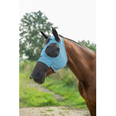 Máscara anti-moscas HKM Elastic proteção do nariz Azul cinzento Máscara anti-moscas HKM Elastic proteção do nariz Azul cinzento