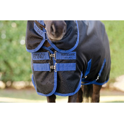 Cobertura Horseware Amigo Ripstop 900D Plus Petite Turnout 200g Preto / azul clássico
