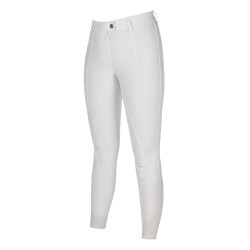 Calça HKM Amalfi com fundo de silicone 1/1 Branco Calça HKM Amalfi com fundo de silicone 1/1 Branco