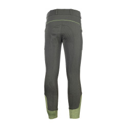 Calça HKM Claire com assento completo em silicone Cinza verde