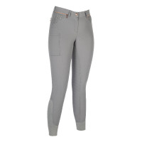 Calça HKM Rosegold Sparkle Style 1/1 em silicone Cinza / ouro rosa