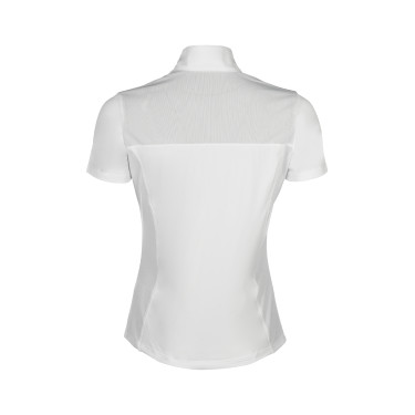 Polo de competição HKM Skadi de manga curta feminino Branco Polo de competição HKM Skadi de manga curta feminino Branco