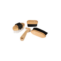 Conjunto de escovagem HKM em madeira Hobby Horsing Natural