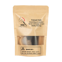 Conjunto de escovagem HKM em madeira Hobby Horsing Natural Castanho Conjunto de escovagem HKM em madeira Hobby Horsing Natural Castanho