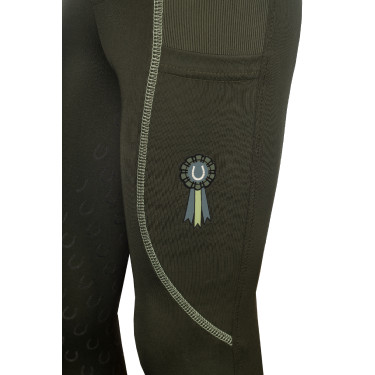 Legging HKM Claire fundo 1/1 em silicone Cinza verde Legging HKM Claire fundo 1/1 em silicone Cinza verde