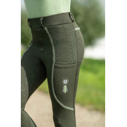 Legging HKM Claire fundo 1/1 em silicone Cinza verde Legging HKM Claire fundo 1/1 em silicone Cinza verde