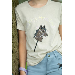 T-Shirt HKM Hobby Horsing Rainbow Bege