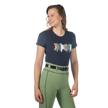 Camiseta HKM Mirror Azul escuro Camiseta HKM Mirror Azul escuro