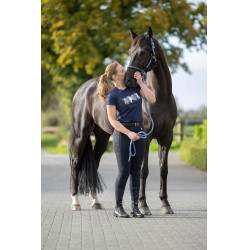 Camiseta HKM Mirror Azul escuro Camiseta HKM Mirror Azul escuro