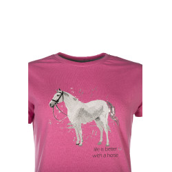 Camiseta HKM Sparkle Rosa Camiseta HKM Sparkle Rosa