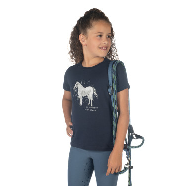 Camiseta HKM Sparkle Azul escuro Camiseta HKM Sparkle Azul escuro