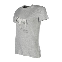 Camiseta HKM Sparkle Cinza mesclado Cinzento Camiseta HKM Sparkle Cinza mesclado Cinzento