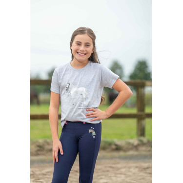 Camiseta HKM Sparkle Cinza mesclado Cinzento Camiseta HKM Sparkle Cinza mesclado Cinzento