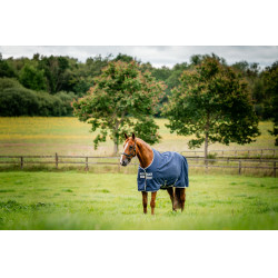 Capa Horseware Amigo Ripstop 900D Turnout 100g Marinho / cinza titânio Azul-marinho