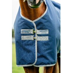 Capa Horseware Amigo Ripstop 900D Turnout 100g Marinho / cinza titânio Azul-marinho