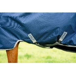 Capa Horseware Amigo Ripstop 900D Turnout 100g Marinho / cinza titânio Azul-marinho