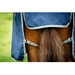 Capa Horseware Amigo Ripstop 900D Turnout 100g Marinho / cinza titânio Azul-marinho