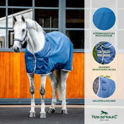 Capa Horseware Ionic Therapy Mesh Cooler Bleu imperial / argent /Marine Azul Capa Horseware Ionic Therapy Mesh Cooler Bleu imperial / argent /Marine Azul