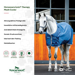 Capa Horseware Ionic Therapy Mesh Cooler Bleu imperial / argent /Marine Azul Capa Horseware Ionic Therapy Mesh Cooler Bleu imperial / argent /Marine Azul