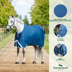 Capa Horseware Ionic Therapy Turnout 100g Bleu imperial / argent /Marine Azul Capa Horseware Ionic Therapy Turnout 100g Bleu imperial / argent /Marine Azul